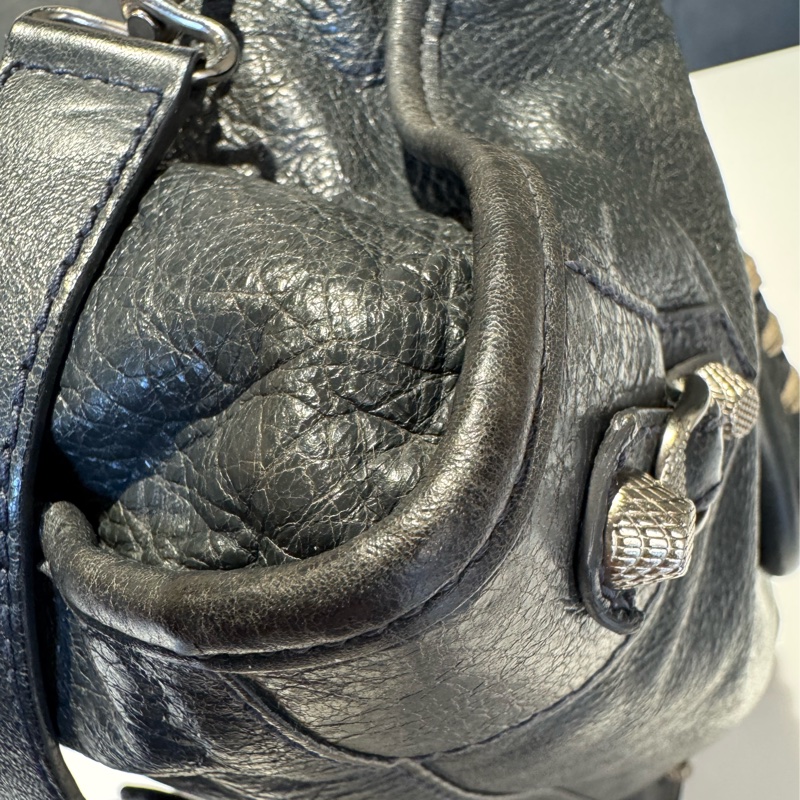 Balenciaga Classic City bag 鐵灰色機車包-11