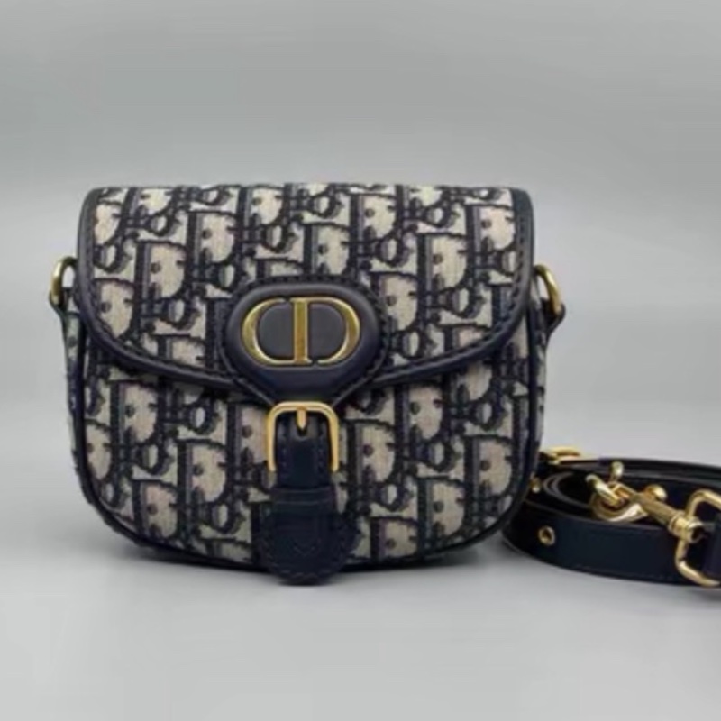 🌷DIOR迪奧經典老花帆布刺繡bobby 波比小號馬鞍包單肩斜挎包-10