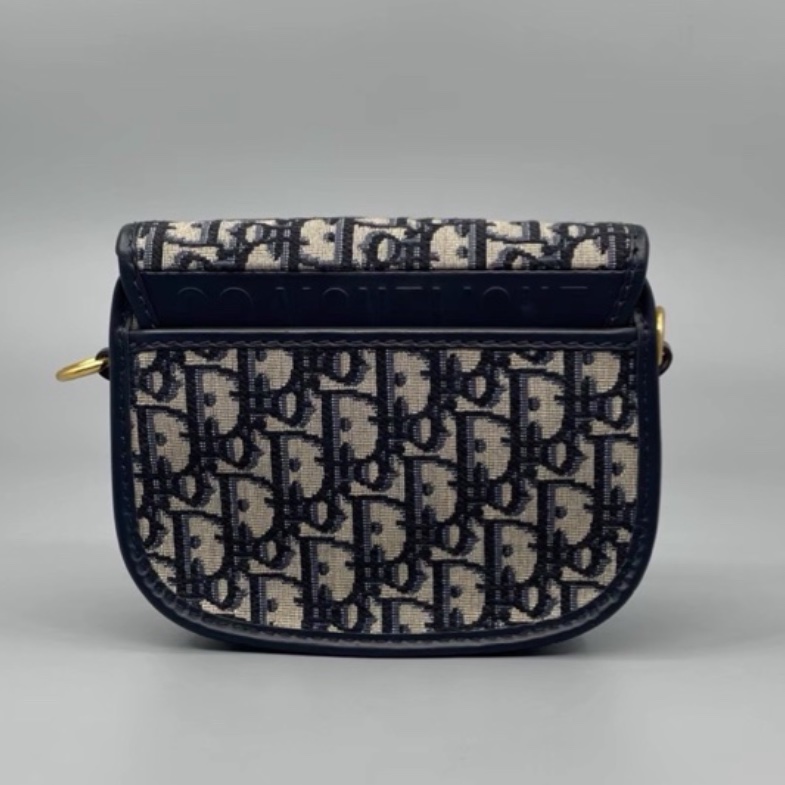 🌷DIOR迪奧經典老花帆布刺繡bobby 波比小號馬鞍包單肩斜挎包-11