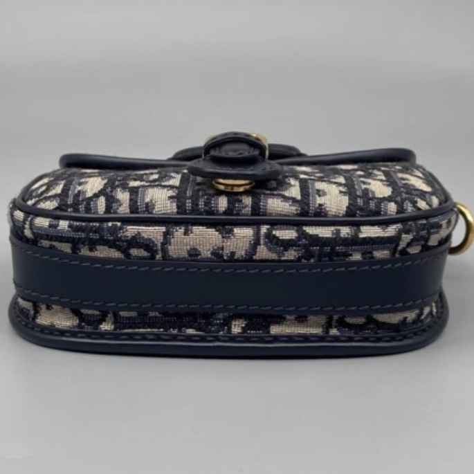 🌷DIOR迪奧經典老花帆布刺繡bobby 波比小號馬鞍包單肩斜挎包-12