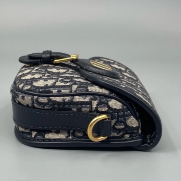 🌷DIOR迪奧經典老花帆布刺繡bobby 波比小號馬鞍包單肩斜挎包-14