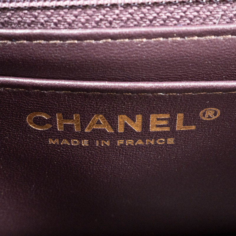 香奈兒絎縫肩背包,斜紋軟呢,棕色,鏈條,單蓋-11