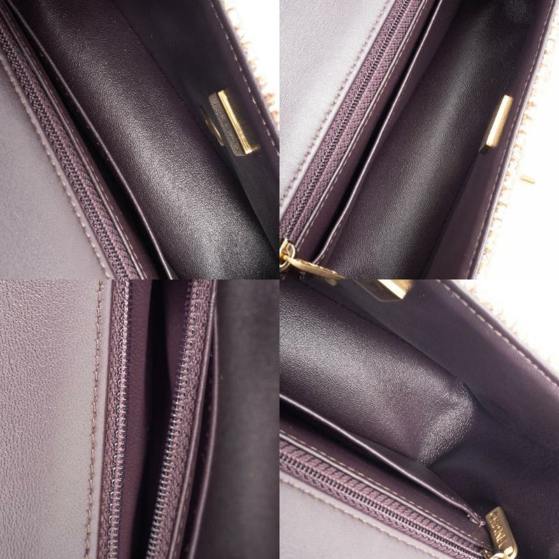 香奈兒絎縫肩背包,斜紋軟呢,棕色,鏈條,單蓋-15