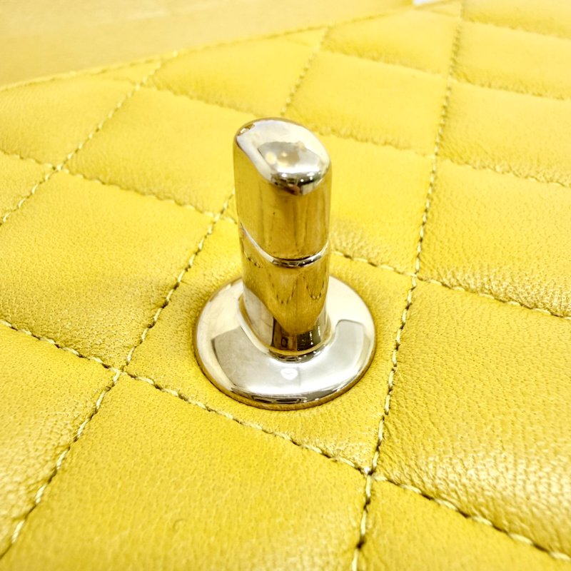 CHANEL - 芥末黃羊皮淡金釦手提把- Coco 20 cm-14