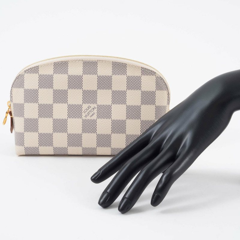 Louis Vuitton 手袋 Pochette Tick N60024 Damier Azur 帆布-10