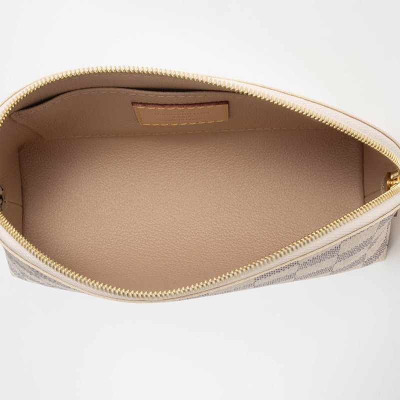 Louis Vuitton 手袋 Pochette Tick N60024 Damier Azur 帆布-12
