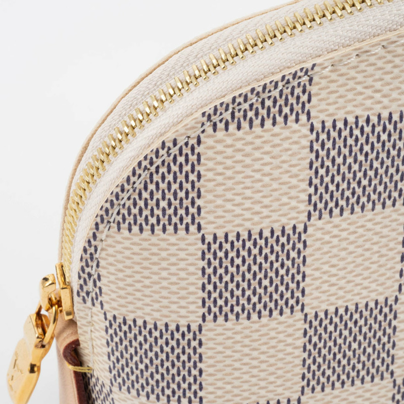 Louis Vuitton 手袋 Pochette Tick N60024 Damier Azur 帆布-17