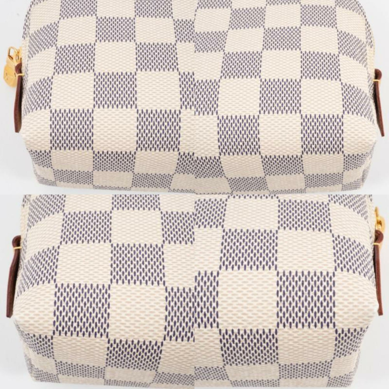 Louis Vuitton 手袋 Pochette Tick N60024 Damier Azur 帆布-18