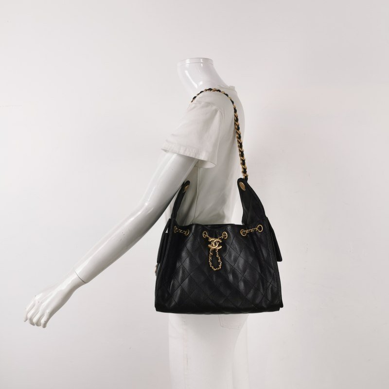 Chanel 25 Bag小號牛皮純色菱格絎縫單肩包-1