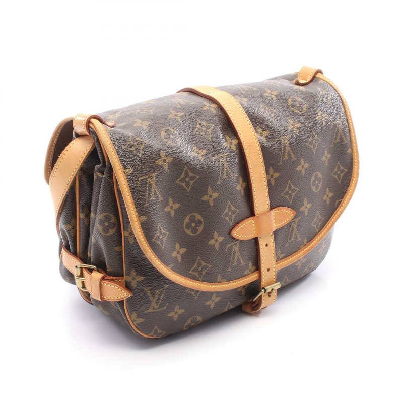 路易威登 Saumur 30 肩斜背包 M42256 Monogram 帆布 二手 LV-1