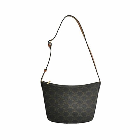 Celine Croque中型牛皮凱旋門印花單肩包