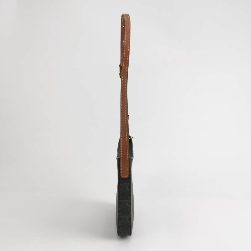 Celine Croque中型牛皮凱旋門印花單肩包-2