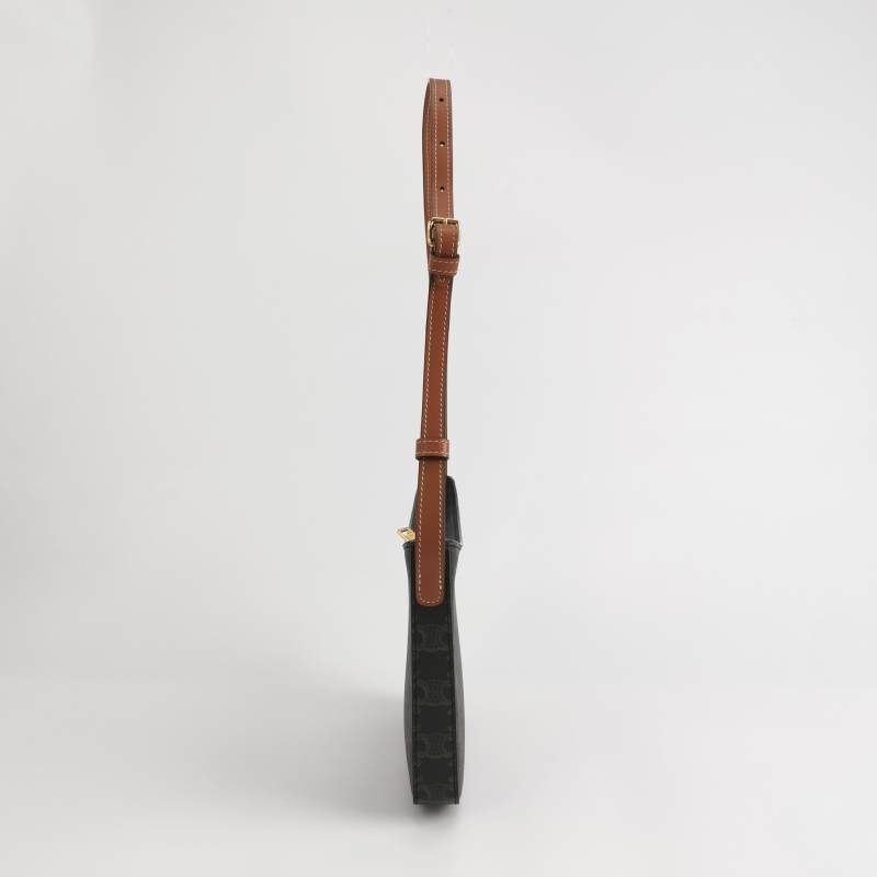 Celine Croque中型牛皮凱旋門印花單肩包-3