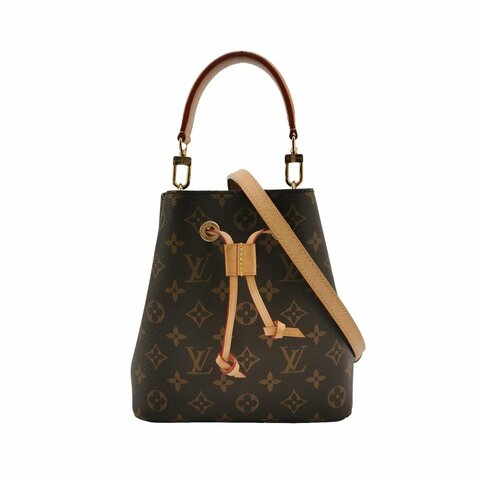 Louis Vuitton (LV)NEONOEBB植鞣革抽繩斜挎包款肩包晶片款