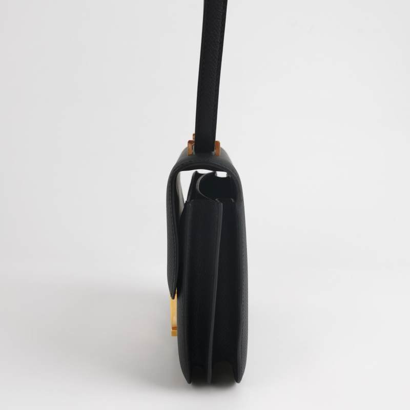 Hermes Constance康康19字母H扣單肩包Epsom牛皮金扣89黑色D刻-2