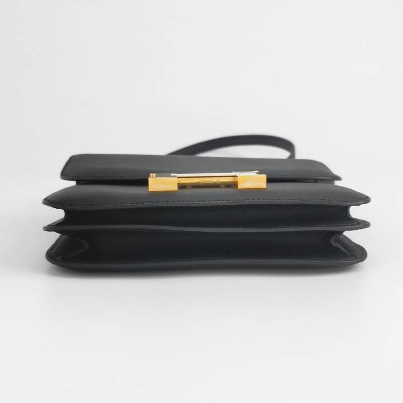 Hermes Constance康康19字母H扣單肩包Epsom牛皮金扣89黑色D刻-5