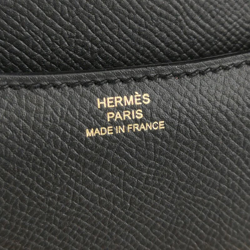 Hermes Constance康康19字母H扣單肩包Epsom牛皮金扣89黑色D刻-7