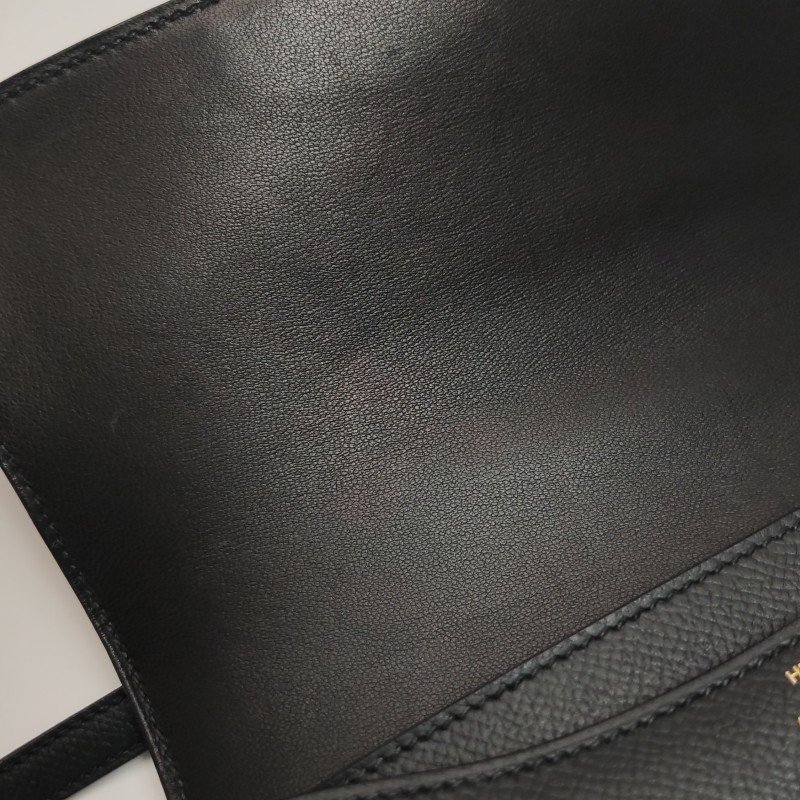 Hermes Constance康康19字母H扣單肩包Epsom牛皮金扣89黑色D刻-10
