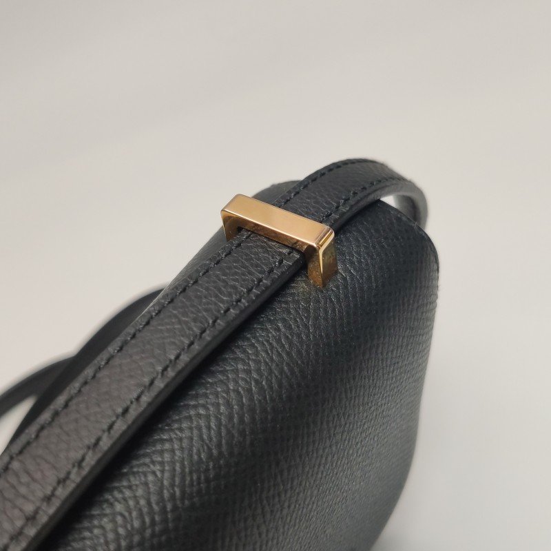 Hermes Constance康康19字母H扣單肩包Epsom牛皮金扣89黑色D刻-14