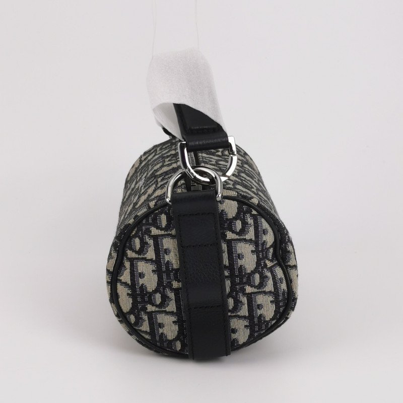 Dior Roller系列迷你牛皮帆布Oblique老花斜挎包單肩包-2