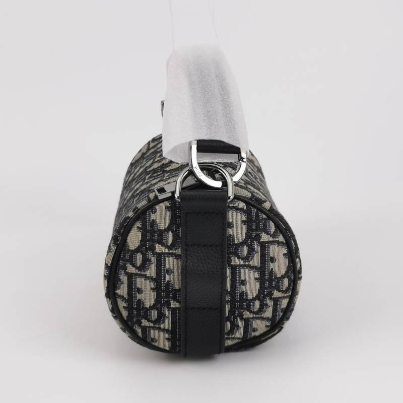 Dior Roller系列迷你牛皮帆布Oblique老花斜挎包單肩包-3