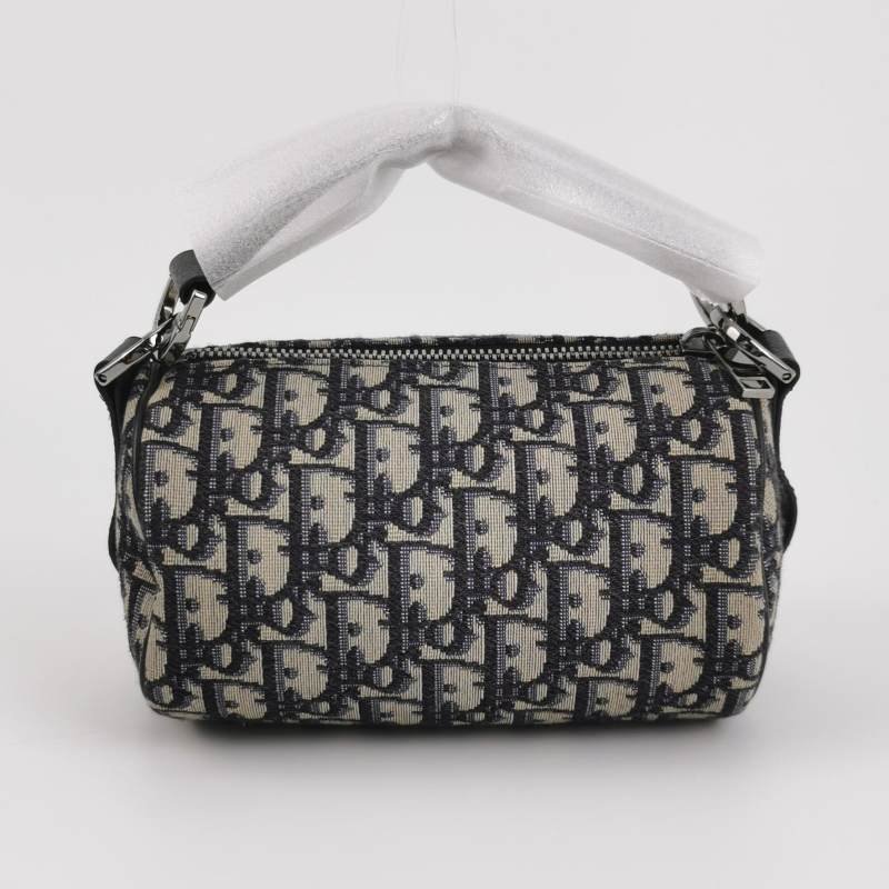 Dior Roller系列迷你牛皮帆布Oblique老花斜挎包單肩包-4