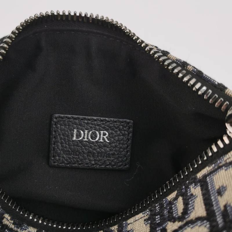 Dior Roller系列迷你牛皮帆布Oblique老花斜挎包單肩包-7