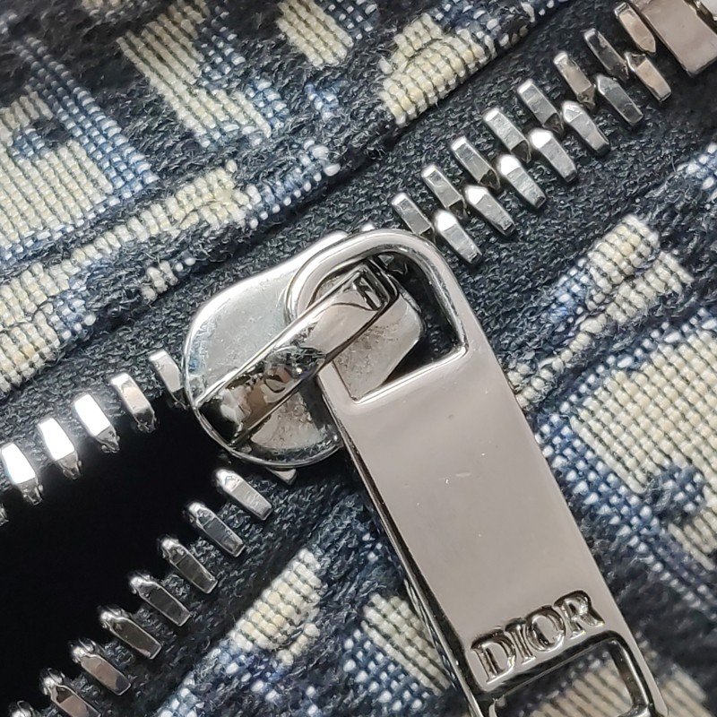 Dior Roller系列迷你牛皮帆布Oblique老花斜挎包單肩包-10