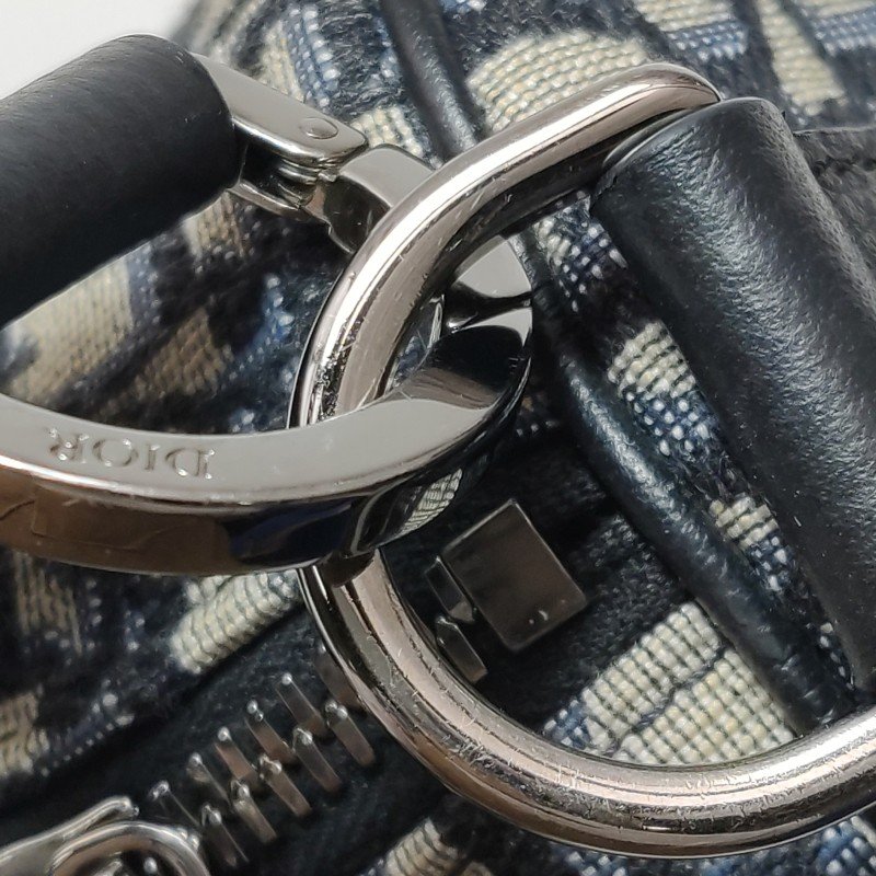 Dior Roller系列迷你牛皮帆布Oblique老花斜挎包單肩包-11