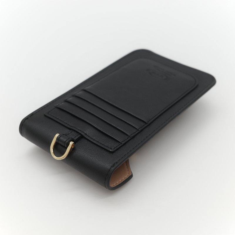 Tod’s Timeless T 黑色牛皮 手機包 耳機包 卡包 三合一 手提包 斜挎包 多功能-5