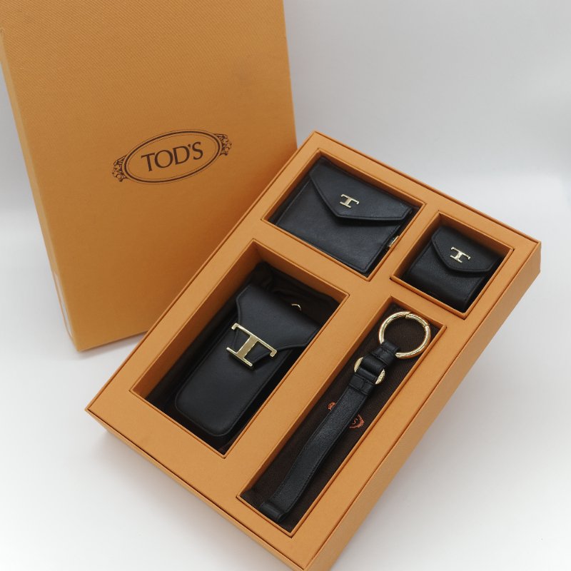 Tod’s Timeless T 黑色牛皮 手機包 耳機包 卡包 三合一 手提包 斜挎包 多功能-8