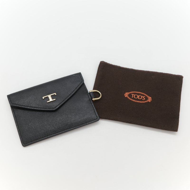 Tod’s Timeless T 黑色牛皮 手機包 耳機包 卡包 三合一 手提包 斜挎包 多功能-14