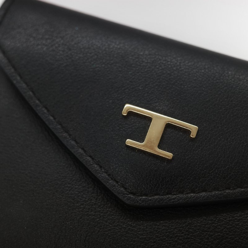 Tod’s Timeless T 黑色牛皮 手機包 耳機包 卡包 三合一 手提包 斜挎包 多功能-21