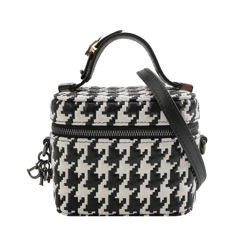 Dior Lady Dior戴妃包迷你牛皮拼色字母Logo吊飾斜背包-0