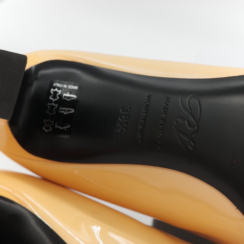 Roger Vivier Belle Vivier Pumps In Patent Leather 裸色 漆皮金色方釦粗跟低跟鞋-27
