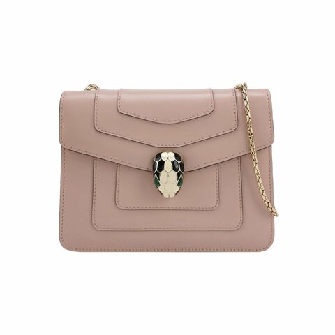 BVLGARI SerpentiForever蛇頭包小號牛皮純色蛇頭斜背包單肩包