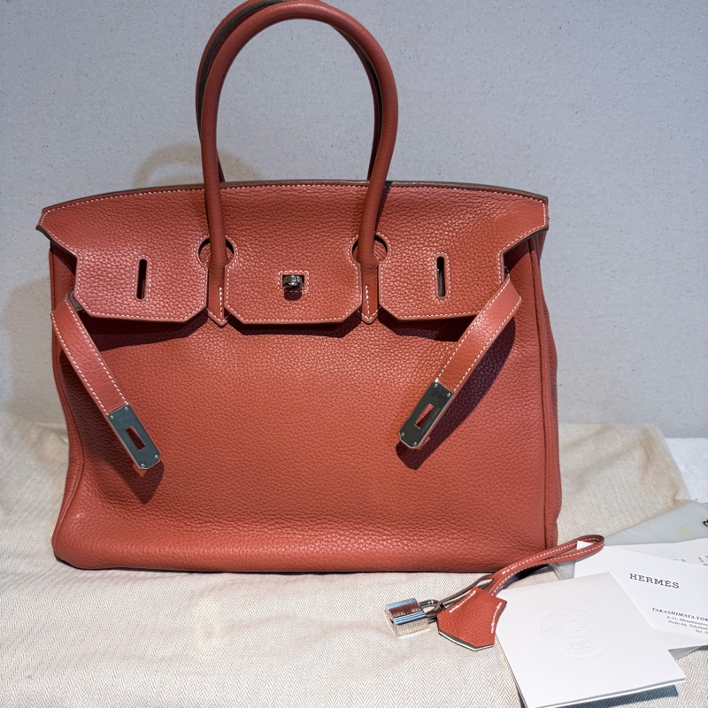 Hermes✨Birkin35 birkin 35 拼色鉑金包 55 rouge-1