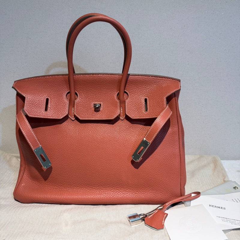 Hermes✨Birkin35 birkin 35 拼色鉑金包 55 rouge-2