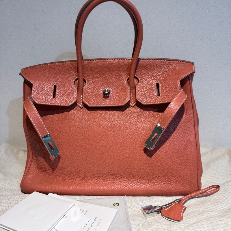 Hermes✨Birkin35 birkin 35 拼色鉑金包 55 rouge-3
