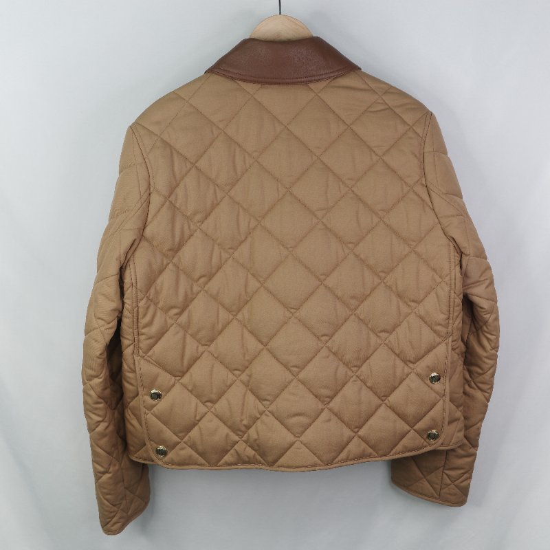 Burberry 巴寶莉 Lanford 棕色 尼龍 牛皮領口 夾克外套-1