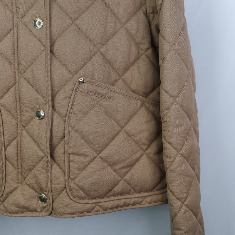 Burberry 巴寶莉 Lanford 棕色 尼龍 牛皮領口 夾克外套-3