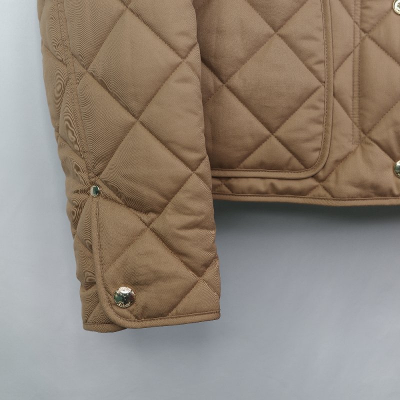 Burberry 巴寶莉 Lanford 棕色 尼龍 牛皮領口 夾克外套-4