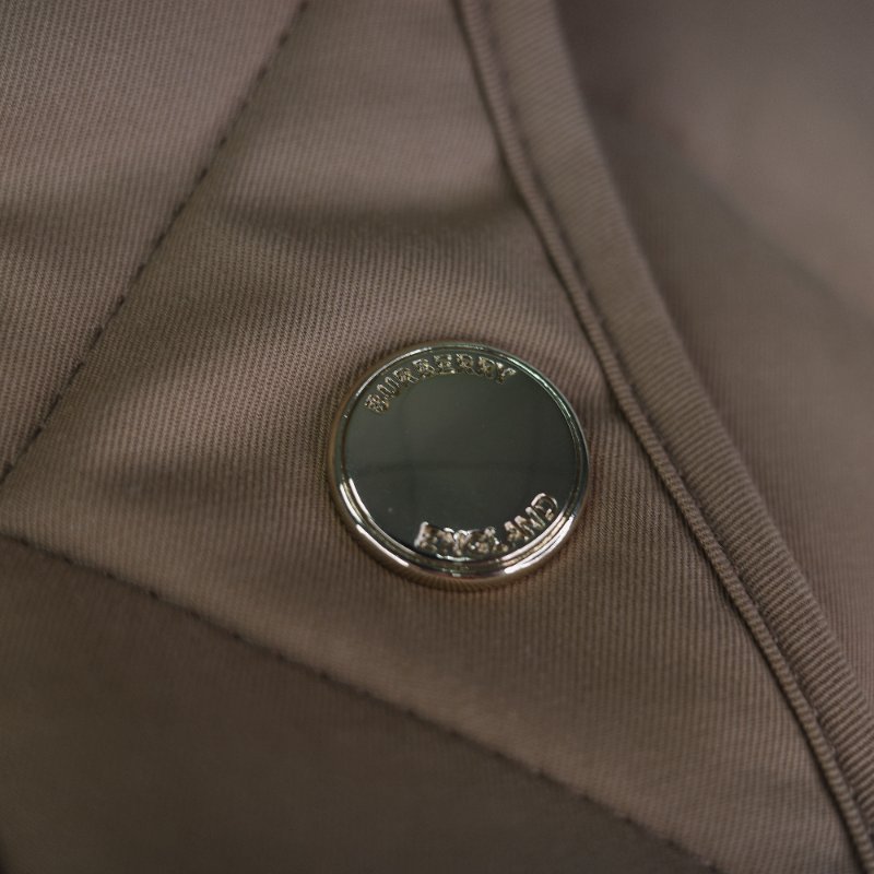 Burberry 巴寶莉 Lanford 棕色 尼龍 牛皮領口 夾克外套-5