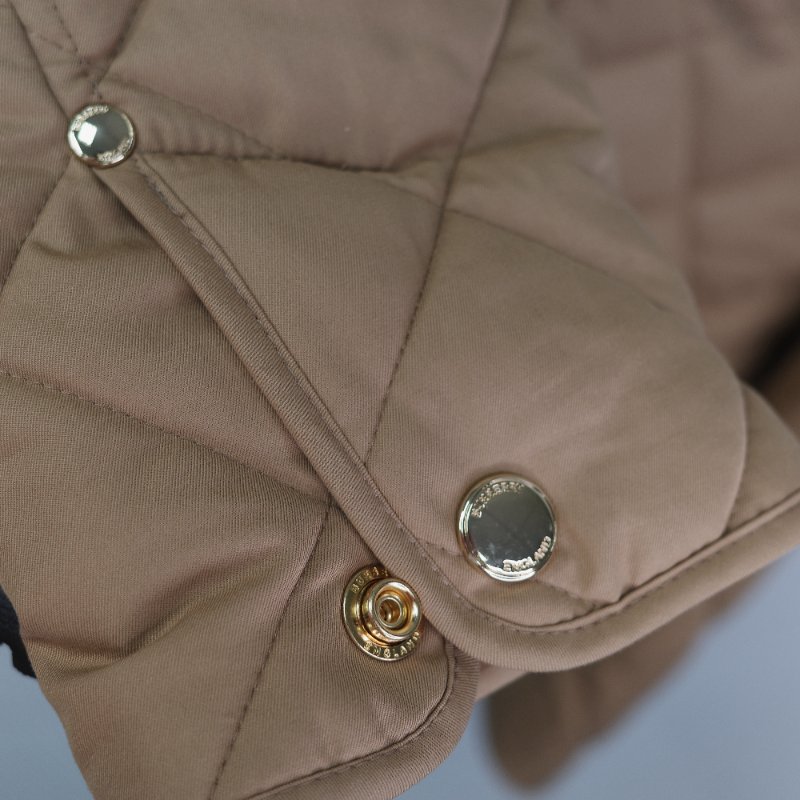 Burberry 巴寶莉 Lanford 棕色 尼龍 牛皮領口 夾克外套-9