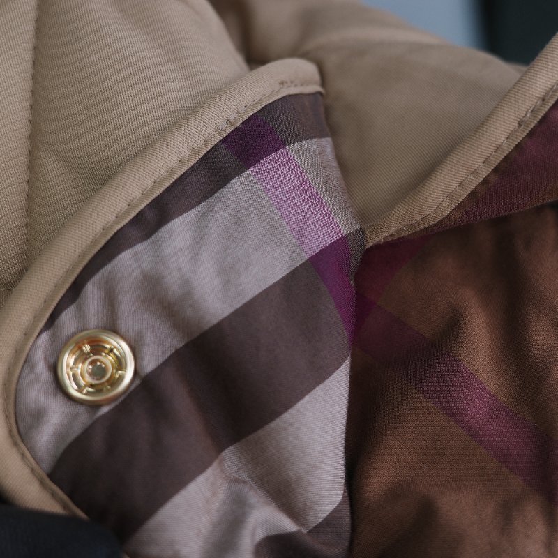 Burberry 巴寶莉 Lanford 棕色 尼龍 牛皮領口 夾克外套-11