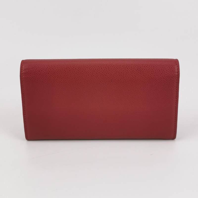 Chanel牛皮純色雙Clogo皮夾-3