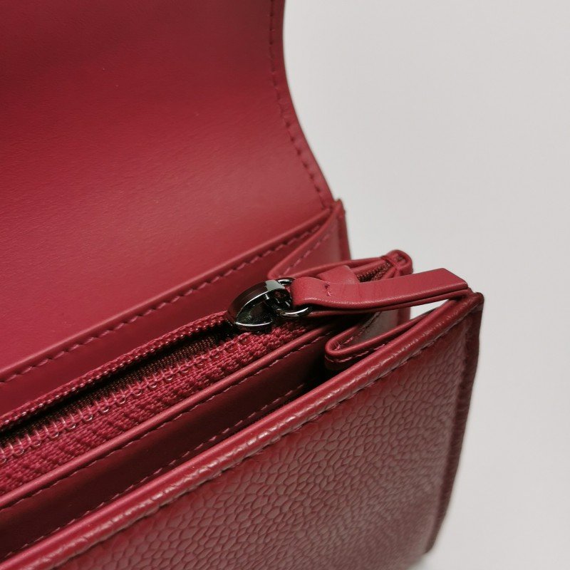 Chanel牛皮純色雙Clogo皮夾-8