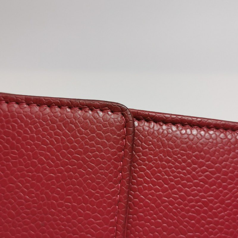 Chanel牛皮純色雙Clogo皮夾-17