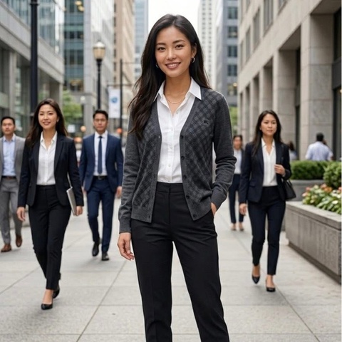 BURBERRY 黑標 格紋戰馬羊毛開襟外套