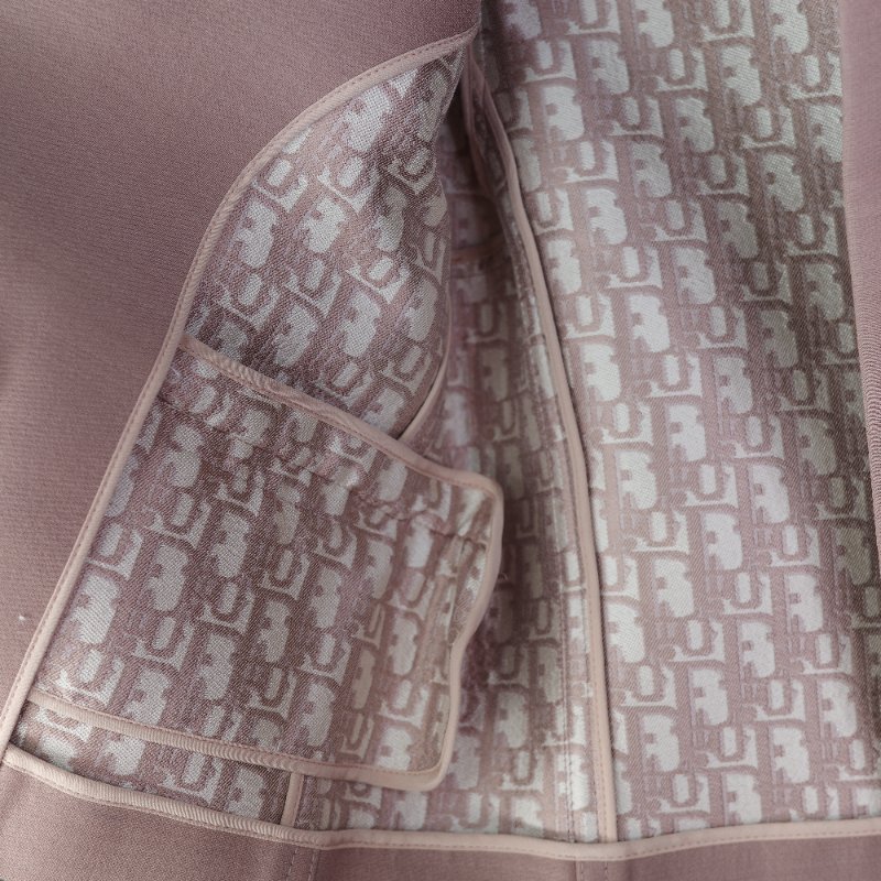 Dior 迪奧 Oblique 藕粉色 雙面絲綢夾克-10